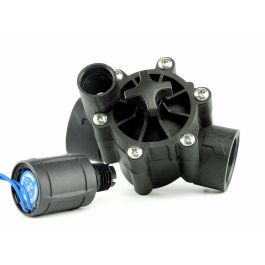 Aqua Control Electroválvula de regulación de caudal de agua 1" en polietileno para riego enterrado, 24V