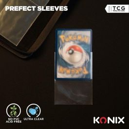 Konix AAAPQ89576 Fundas Perfect Sleeves para cartas, 100 bolsillos transparentes, compatible con Magic The Gathering, Pokémon