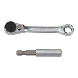 Workpro Juego Mini Carraca 24 Puntas y Vasos de 1/4" con Microtornillador de 95mm, Extensión y Adaptador