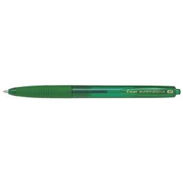 Boligrafo Pilot Super Grip G Verde Retractil Sujecion De Caucho Tinta Base De Aceite 12 unidades