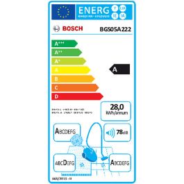 Aspiradora sin Bolsa BOSCH BGS05A222 Blanco Negro 700 W