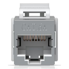 Ubiquiti Acoplador Keystone Cat6A Pass-through para Cables Ethernet Pre-terminados, Conector de Acero Inoxidable - Pack de 12