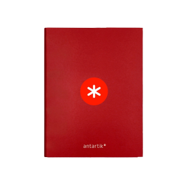 Antartik Carpeta A4 con 4 Anillas Redondas de 25 mm Forrada Color Frambuesa