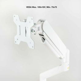 TooQ DB1334TNR-W Soporte para Monitor de Escritorio, 34 Pulgadas, Pinza/Atornillado, Blanco