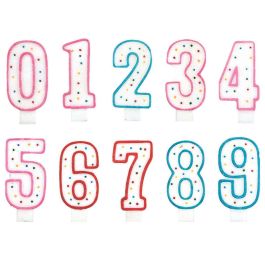 Party Time Vela Aniversario Surtida Números 0-9 14 cm