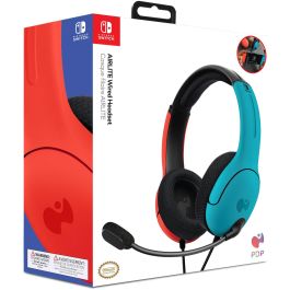 PDP LVL40 Stereo Headset para Nintendo Switch - Auriculares Gaming en Azul/Rojo