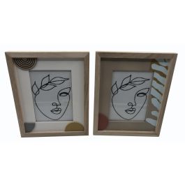 DKD Home Decor Marco de Fotos 10x15 cm Urban de MDF y Cristal, Marrón y Blanco, 19x24 cm - Pack de 12 Unidades Precio: 41.86842. SKU: B14F2P376B