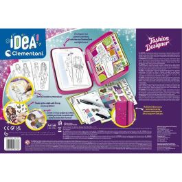Clementoni Juego Fashion Designer Libro de moda para Crear Diseños 600 Combinaciones Edad +7 años 45.1x31.1x7 cm