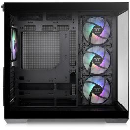 Thermaltake View 380 TG ARGB Midi Tower PC Gaming Negro con Vidrio Templado y Ventiladores Iluminados