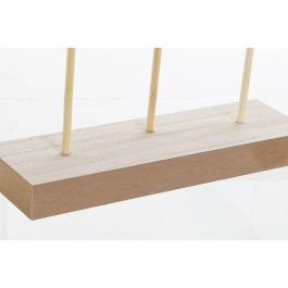 DKD Home Decor Decoración Boho Natural Madera Espejo 7 x 36 x 28 cm (2 Unidades)