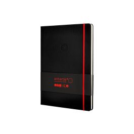 Cuaderno Con Gomilla Antartik Notes Tapa Dura A4 Hojas Puntos Negro Y Rojo 100 Hojas 80 gr Fsc