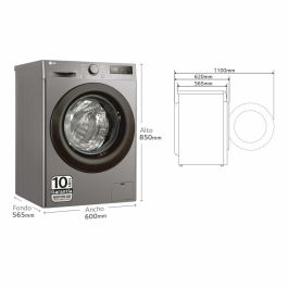 Lavadora LG F4WR5009A6M 60 cm 1400 rpm 9 kg