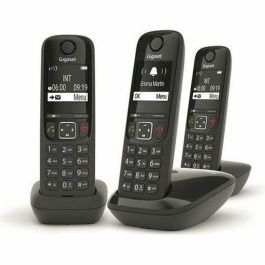 Gigaset AS690 Trio Teléfono Fijo Inalámbrico Negro con Manos Libres, Bloqueo de Llamadas, Directorio 100 Contactos y Pantalla Ultraleíble, Fabricado en Alemania Precio: 97.94999973. SKU: B1A2Q6B3AG