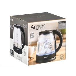 Argon Hervidor Negro Led Borosilicato 1.8 L - 22x23.5x16 cm (Set de 6)