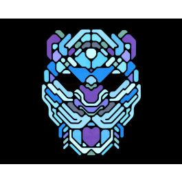 Atosa Máscara Leopardo con Luces Led Activadas por Sonido para Fiestas, Halloween y Carnaval