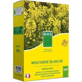 Fertilizantes Verdes - BHS - Mostaza Blanca 500g | 100 m² | Mejora y desinfecta los suelos para una mejor fertilidad.