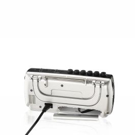 Daewoo Radio Cassette AM/FM con Micrófono, Salida Auriculares y Fuente de Alimentación AC/DC y Pilas