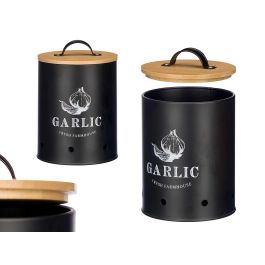 Bote Para Ajos Tapa Bambu Negro Kinvara 11X18CM (12 Unidades) Precio: 39.49999988. SKU: B15RCP526V
