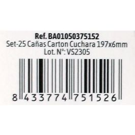 Set de 25 pajitas de cartón con cuchara 19.7x6 mm - Algon (24 Cajas) Set de 25 pajitas de cartón con cuchara 19.7x6 mm - Algon (24 Cajas)