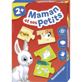 Ravensburger Puzzle Mamá y sus Pequeños | 12 Pares de Cartas para Unir Mamás y Animales Bebés | A partir de 2 Años Precio: 23.50000048. SKU: B1F4XXWEF9