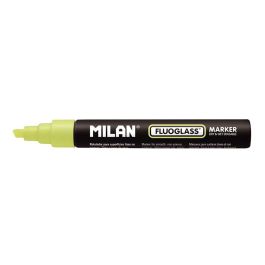 Milan Rotulador Borrable Fluoglass 2 Amarillo Punta Biselada 2-4mm para Superficies Lisas No Porosas en Blister Precio: 3.50000002. SKU: S7906352