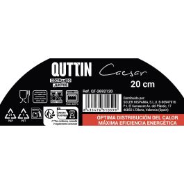 Quttin Sarten Acero Inoxidable 20 cm 0.7 mm Caesar (6 Unidades)