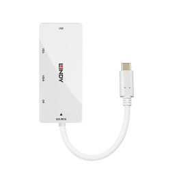 Hub USB LINDY 43279 Blanco (1 unidad)