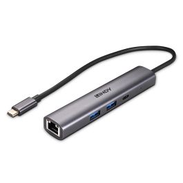 Hub USB-C LINDY 43385 Gris