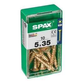 Caja10 unid. tornillo madera cabeza plana yellox 5,0x35mm spax Precio: 1.6577. SKU: S7913927