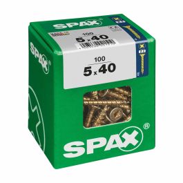Caja de tornillos SPAX Yellox Madera Cabeza plana 100 Piezas (5 x 40 mm)