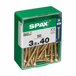 Caja de tornillos SPAX Yellox Madera Cabeza plana 50 Piezas (3,5 x 40 mm)
