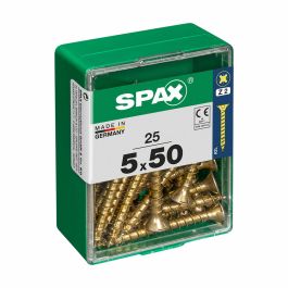 Caja de tornillos SPAX Yellox Madera Cabeza plana 25 Piezas (5 x 50 mm)