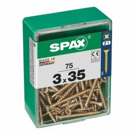 Caja de tornillos SPAX Yellox Madera Cabeza plana 75 Piezas (3 x 35 mm)