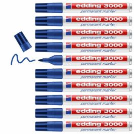 Rotulador permanente Edding 3000 Azul (10 Unidades)