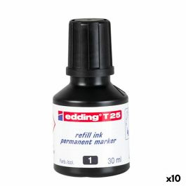 Tinta de recarga Edding T25 Permanente Negro 30 ml (10 Unidades)
