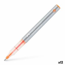 Boligrafo de tinta líquida Faber-Castell Roller Free Ink Naranja 0,7 mm (12 Unidades)