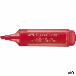 Marcador Fluorescente Faber-Castell Rojo (10 Unidades)