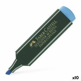 Rotulador Faber Fluorescente 48-51 Azul 10 unidades