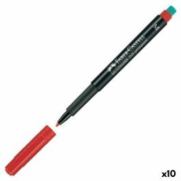 Rotulador permanente Faber-Castell Multimark 1525 M Rojo (10 Unidades) Precio: 13.50000025. SKU: S8421695
