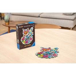 Puzzle de madera - Formas - 150 piezas - Zorro de colores