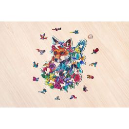 Puzzle de madera - Formas - 150 piezas - Zorro de colores