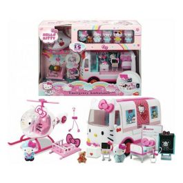 HELLO KITTY Emergency Playset con Ambulancia y Helicóptero + 6 figuras