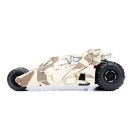 Coche metal batmóvil camuflaje 2008 el caballero oscuro incluye figura de batman de metal 7 cm escala 1:24