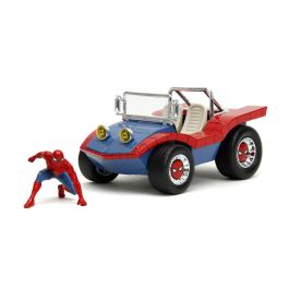 Coche metal buggy spiderman con figura spderman metal 6 cm escala 1:24