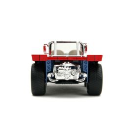 Coche metal buggy spiderman con figura spderman metal 6 cm escala 1:24