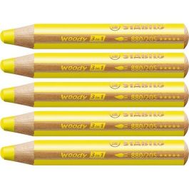 Lápices de colores Stabilo Woody Amarillo 3 en 1 (5 Unidades) Precio: 11.8458998669. SKU: B159EXPP43