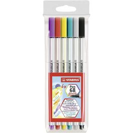 Set de Rotuladores Stabilo Pen 68 Brush Multicolor (10 Unidades)