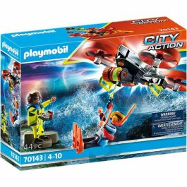 Playset Playmobil City Action Rescue Diver with Rescue Drone 70143 (44 pcs)