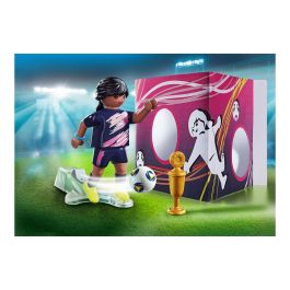 Playset Playmobil Footballer with a wall of goals 70875