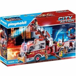 Playset de Vehículos Playmobil Fire Truck with Ladder 70935 113 Piezas